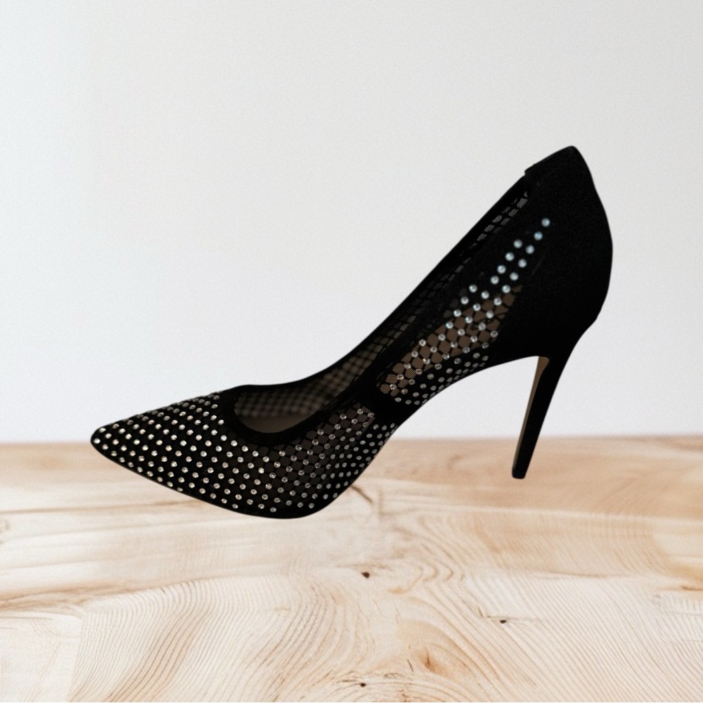 Mix No. 6 Dinna mesh pump, women’s black with rhinestones. Very good condition!